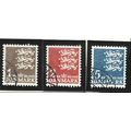 Denmark Stamps Scott #297 To 299, Used