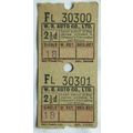 Vintage: W.R. Auto Co. Ltd. 2½d ticket x 2