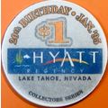 Hyatt Regency. $1 Casino Chip. Lake Tahoe, NV. ...