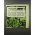 1970 Buck Knives Ad - True To The Tradition of ...