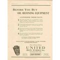 UNITED IRON WORKS INC 1928 buy oil refining equ...