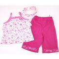 NWT Nannette Infant Girl's 3 Pc. Pink Floral Ca...
