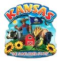 Kansas the Sunflower State Artwood Montage Frid...