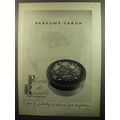 1951 Caron Fleurs de Rocaille Face Powder Ad - Parfums Caron