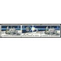 1435a, MNH 8¢ Space RARE Strip With Double Perf...