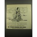 1956 TCA Trans-Canada Air Lines Ad - She insists on TCA Viscount to Canada