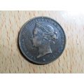 Jersey 1877h Victoria 1/24th of a Shilling Coin