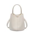 Women Genuine Soft Leather Shoulder Hobo Bag White