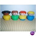 Set of 4 Fisher Price 1990 Chunky Boys & Girl