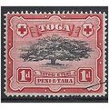 Tonga 1897 SG39 1d Black & Scarlet Mounted Mint ..