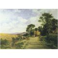 Colour Postcard - Harvest Time by George Cole