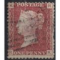 1858 SG43 1d Red Plate 89 Check Letters "RK" Fi...
