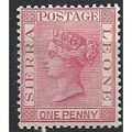 Sierra Leone 1885 SG28a 1d Rose-Carmine Mounted...