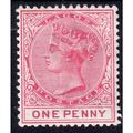 1884 LAGOS Sg22 1d ROSE-CARMINE MOUNTED MINT (B...