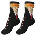 Donald Trump Funny Black Socks 3D Hair