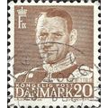 DENMARK, King Frederick IX, brown 1950, 20ore, #4