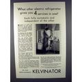 1930 Kelvinator Refrigerator Ad - 4 Services in...