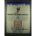 1985 Evian Water Ad - Run Better Inside and Out