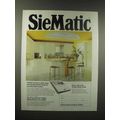 1990 SieMatic Kitchen Ad - Innovative Design