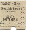 B.T.C. Edmondson Ticket - Kentish Town Midland ...