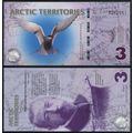 Arctic Territories. Banknote 3 dollars. 2011. U...