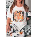 White FALL VIBES Cute Graphic Heat Transfer Tee