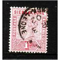 SIERRA LEONE 1896 SG 42 1d DULL MAUVE AND CARMI...