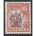 Southern Rhodesia 1958 10/- Revenue Fine Used F...
