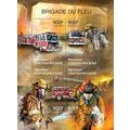 CENTRAL AFRICA 2013 SHEET MNH FIRE BRIGADE FIRE...