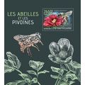 CENTRAL AFRICA 2013 SHEET MNH BEES PEONIES INSE...