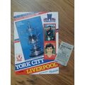 1986 FA Cup 5th Round Programme & Ticket – York...
