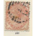 1.5d VENETIAN RED QV GB 1880 USED CLASSIC SG167...