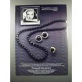 1983 Fortunoff Black Onyx Necklace & Earrings Ad