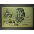 1957 Firestone Town & Country Tires Ad - Winter is here