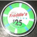 Freddie's Club $25. CASINO CHIP - Card Room - E...