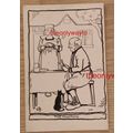 Gourmand, Pen & Ink Comic Postcard