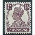 India 1940 SG266 1/2a Purple Mounted Mint .. ..