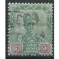 Johore 1896 SG41 3c Green & Purple Fine Used ..