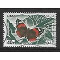 LEBANON 1965 BUTTERFLIES 40p RED ADMIRAL SG 875...