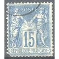 France 1876 - SG279 - 15c blue - Peace & Commer...