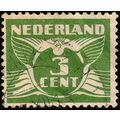 Netherlands 1926 Numeral 3c Used Stamp Wings Bird