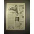 1930 Crosley Radio Ad - Arbiter, Buddy, Pal, Mate