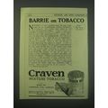 1930 Craven Mixture Tobacco Ad - Barrie on Tobacco