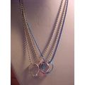 Ring Necklace Triple Ring Necklace Flower Ring ...