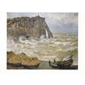 Claude Monet Etretat mer agitee Postcard used VGC