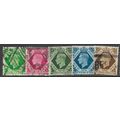 1937 5 different values - fine used (o)