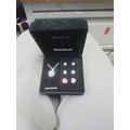 DANECRAFT FINE SILVER PLATE CUBIC ZIRCONIA PINK...