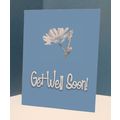 Card 4 1/4 inch X 5 1/2 inch Get Well Soon