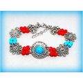 Sale Tibetan Hill Tribe Silver Tone Beads Brace...
