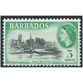Barbados 1954 SG291 3c Black & Emerald Mounted ...